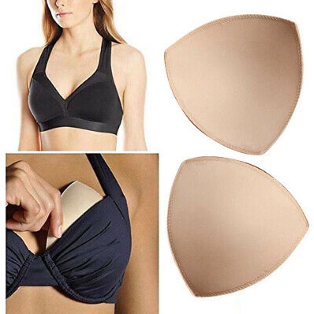 🔃Tan Triangle Bra Padding Foam Inserts